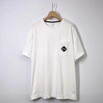 FCRB 반팔 엠블럼 포켓 티셔츠 XL 사이즈 화이트 흰색