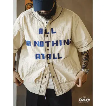 ALL OR NOTHING AT ALL 베이스볼 셔츠 반팔 셔츠