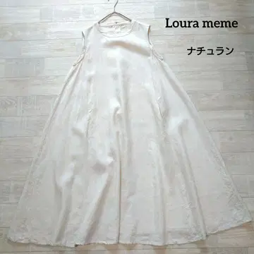 Loura meme 로라 메메 린넨 슬리브리스 원피스 F 나츄란