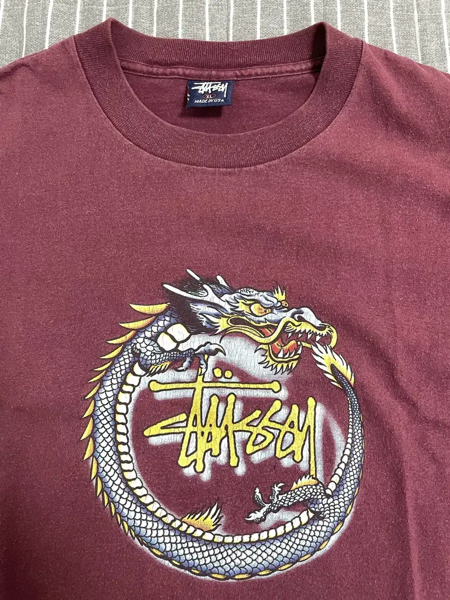 90s Old Stussy Dragon T-shirt