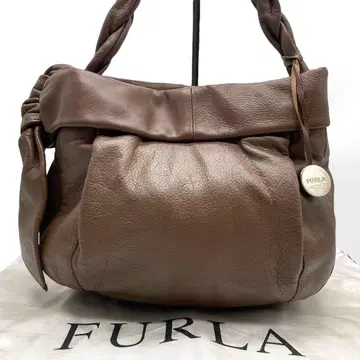 컨디션 최상 FURLA 훌라 핸드백 원숄더 브라운 수납 가방 포함