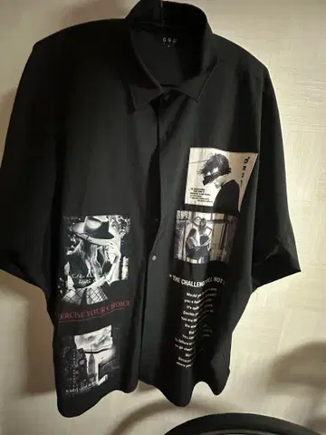 GGD 블랙 그래픽 셔츠