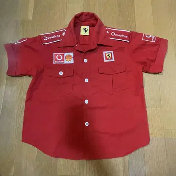 vodafone Ferrari shell 반팔 셔츠 빨간색