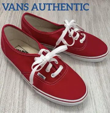 새상품 VANS AUTHENTIC 스니커즈 빨간색 23.5cm 박스 포함