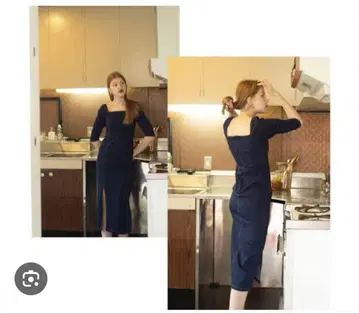 마츠다 미라이 콜라보 데님 원피스