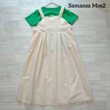 Samansa Mos2 사만사 모스모스 면 린넨 점퍼 스커트 F