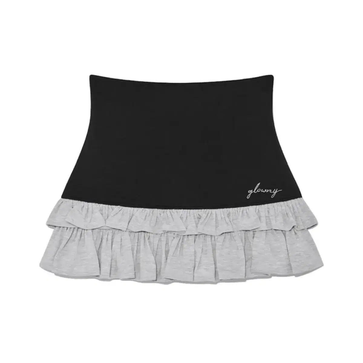 Glowny LULU RUFFLE MINI SKIRT Melange Gray L