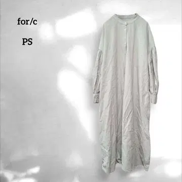 for/c 포시 그린 긴팔 셔츠 원피스 A 라인 PS