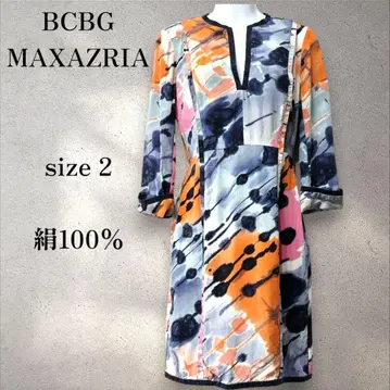 BCBGMAXAZRIA 실크 원피스 올 패턴