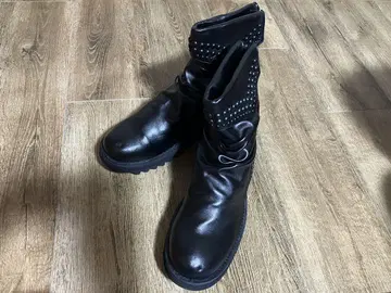 블랙 스터드 엔지니어 부츠