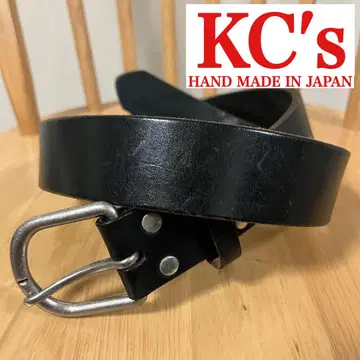 KC's 천연 가죽 벨트 블랙 사이즈 32 아메카지 가죽