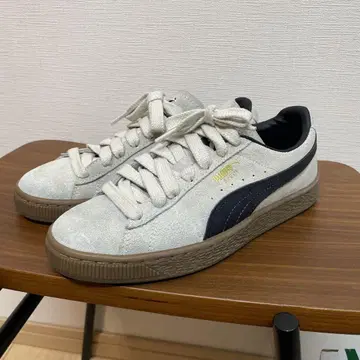 Puma 스웨이드 스니커즈 22.5cm 화이트/네이비