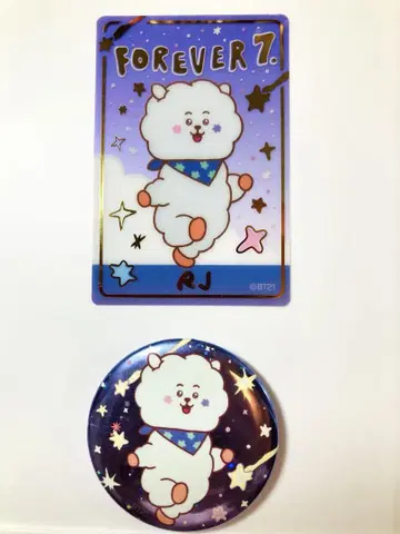 BT21 The Journey 트레이딩 캔뱃지 & 구매 혜택 RJ