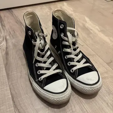 CONVERSE ALL STAR 블랙 하이컷 스니커즈
