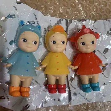 소니 엔젤 아이 러브 레이니 데이 금붕어 오리 하마 3개 세트