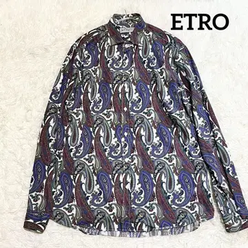 에트로 ETRO 페이즐리 코튼 셔츠 긴팔 M 사이즈