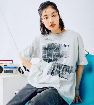 렙심 이번 시즌 완판 절개 리메이크풍 로고 T 그레이
