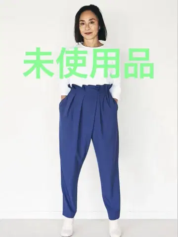 와타루 쓰구미 롱 레그 이지 팬츠 네이비