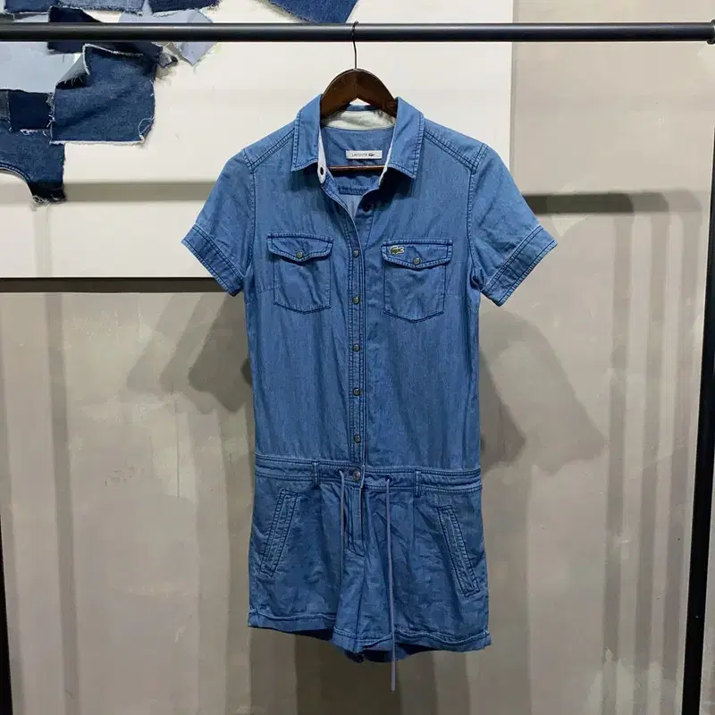 (90) Lacoste Women's Casual Short Sleeve Jumpsuit