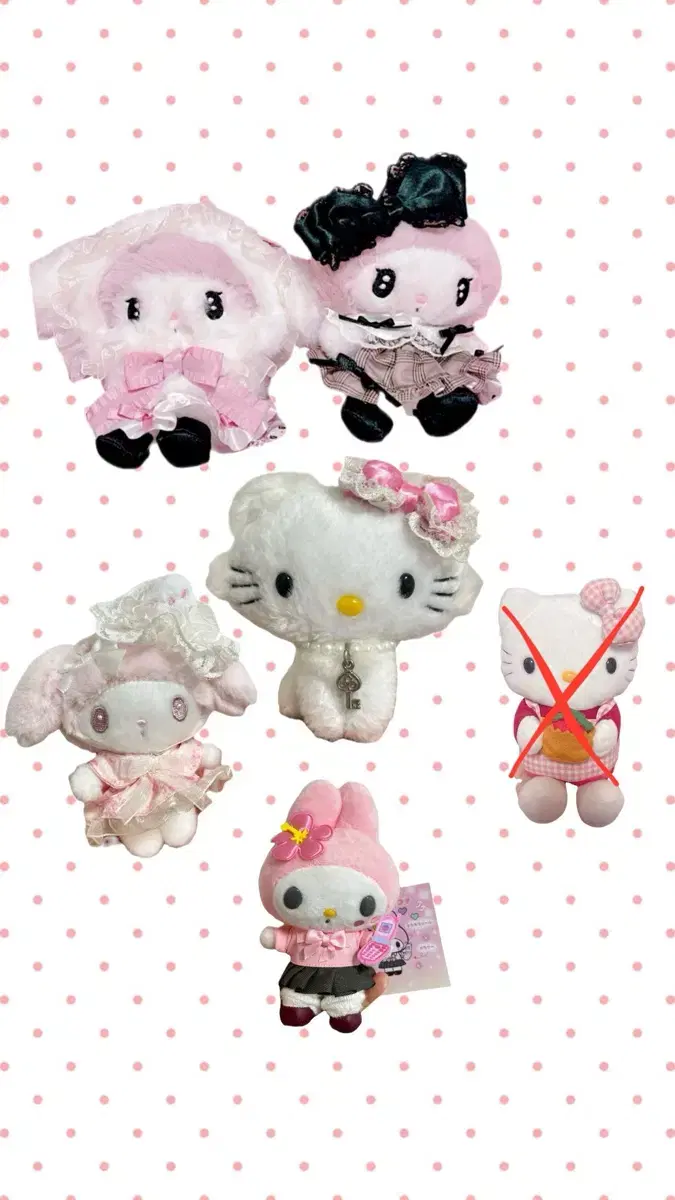 Vintage Kitty My Melody Mascot Charmmy Kitty Doll