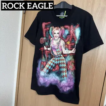 ROCK EAGLE 할리 퀸 그래픽 티셔츠 블랙 M