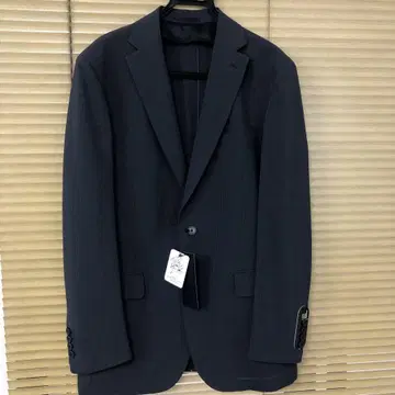 다크 블루 스트라이프 블레이저