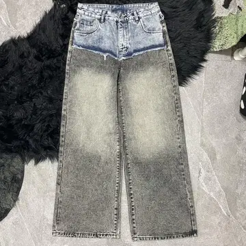 와이드 데님 배기 데님 와이드 팬츠 y2k 한국 패션