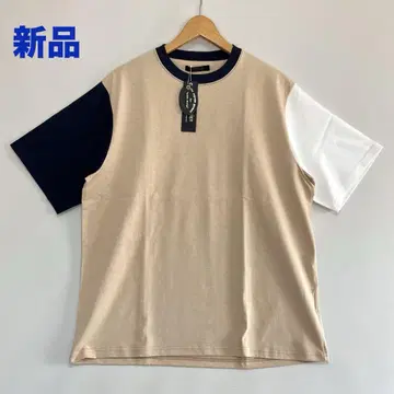 새상품 MODEM DESIGN 크레이지 패턴 티셔츠 BEIGE L 사이즈
