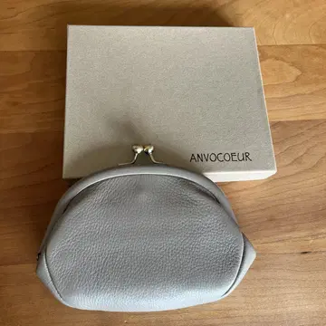 ANVOCOEUR 그레이 가마구치 코인 케이스