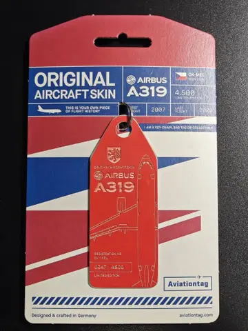 체코 항공 Aviationtag A319-100 빨간색
