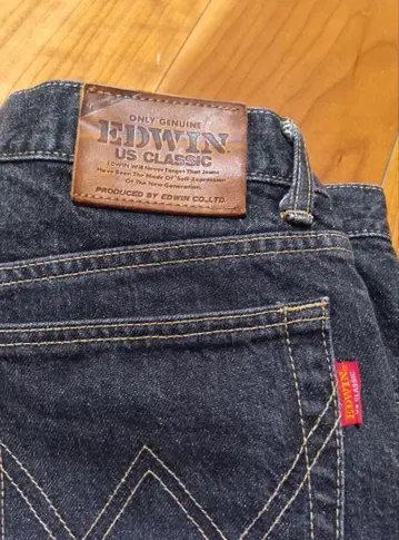 EDWIN US CLASSIC E505 블랙 청바지 W36