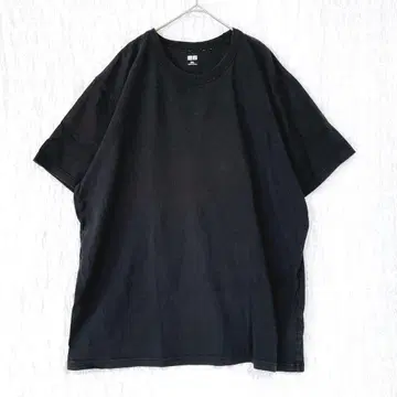 2639 유니클로 크루넥 티셔츠 반팔 빅 사이즈 BIG 블랙 3XL