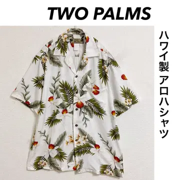 TWO PALMS 알로하 셔츠 레이온 하와이 제