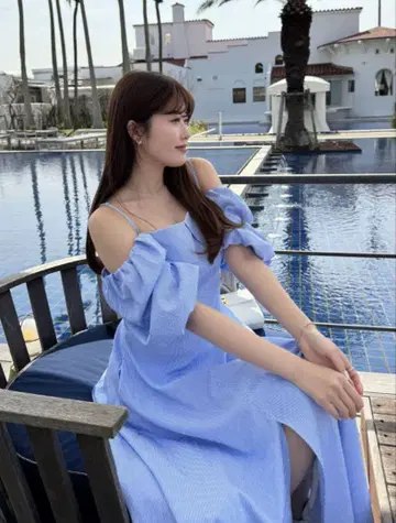 헤르리프토 파피용 스트라이프 셔츠 드레스