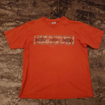 00s YACHTCLUB 물고기 프린트 티셔츠 / 멕시코산 / XL