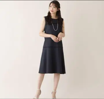 로즈 티아라 새상품 46 블랙 원피스 린넨