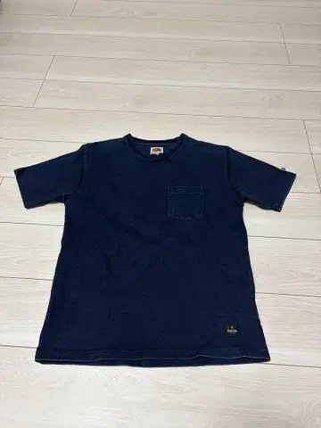 Fruit of the Loom 블루 블루 티셔츠 인디고 염색