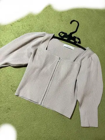 Rirandture 리랜드트루 프론트 지퍼 뷔스티에 니트 핑크