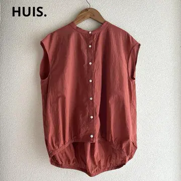 HUIS. 하우스 코튼 프렌치 슬리브 코쿤 블라우스 엔슈 직물