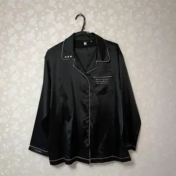 미사용 BTS 지민 블랙 새틴 룸웨어
