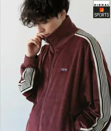SIGNAL SPORTS 사이드 라인 벨로아 트랙 자켓 L 사이즈
