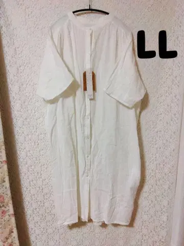 더블 거즈 반팔 셔츠 롱 원피스 LL~4L