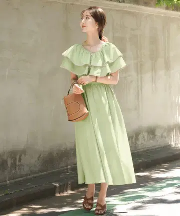 le reve vaniller 파이핑 프릴 원피스 택 포함