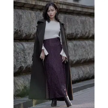 anuans 웨이브 레이스 타이트 스커트 xs