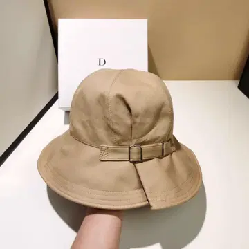 베이지 코튼 버킷 햇