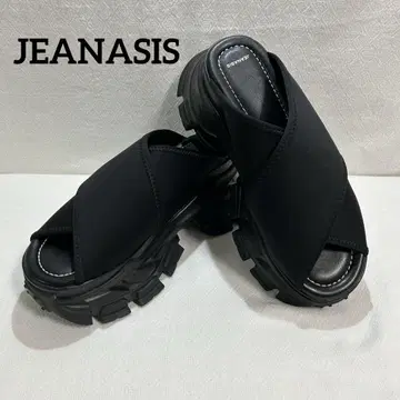 JEANASIS 지나시스 크로스 스포츠 통굽 샌들 블랙 L 사이즈