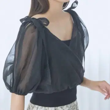mysty woman 리본 카슈쿨 풀오버