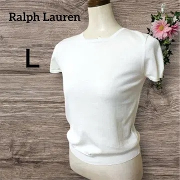 새상품급 랄프 로렌 반팔 티셔츠 코튼 티셔츠 화이트 화이트 L