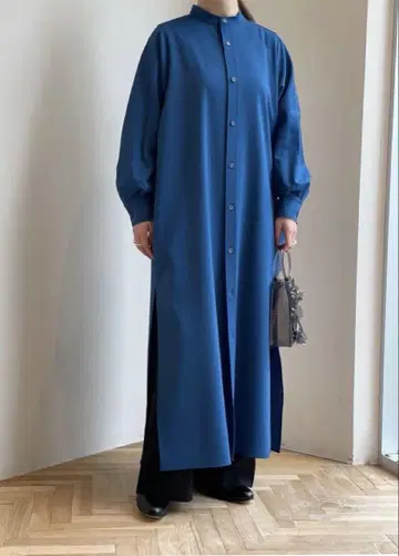 HYKE MAXI SHIRT DRESS 원피스 BLUE