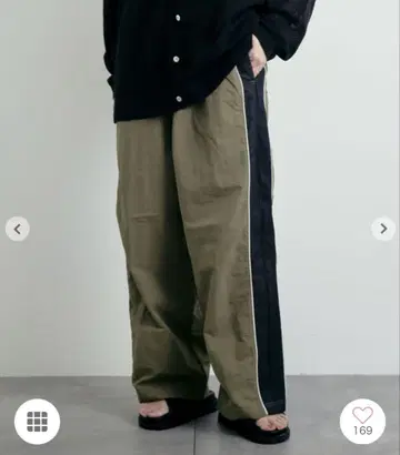 SM2 사이드 메쉬 라인 팬츠 카키 M 사이즈